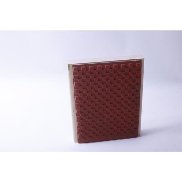 Checkered Texture, Message Stamp, 6", Wooden, Rubber, Card Making - Picture 2 of 3